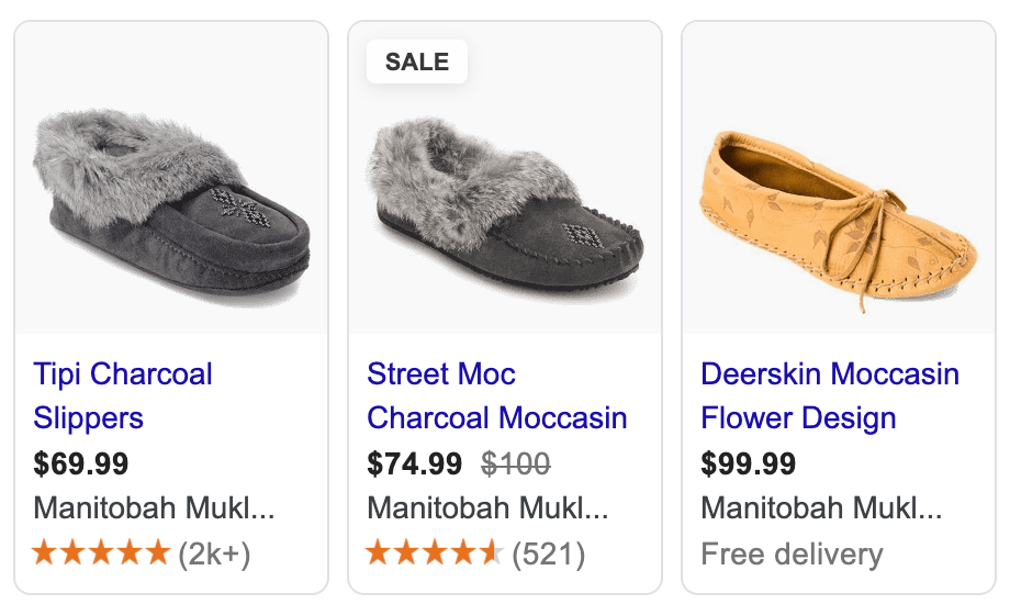 Sale annotation in Google Shopping